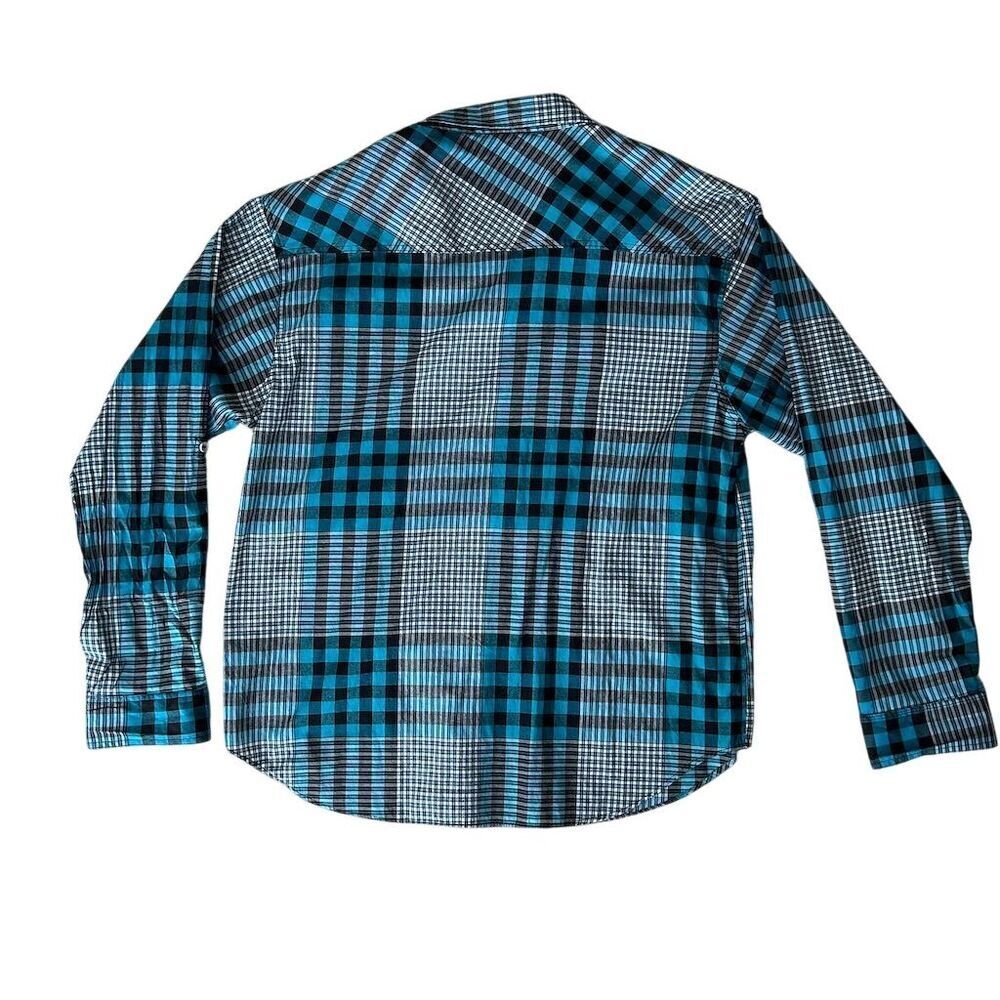 Diamond Stash Men's 4XL Multicolor Plaid Flannel Long Sleeve Shirt - Picture 9 of 11